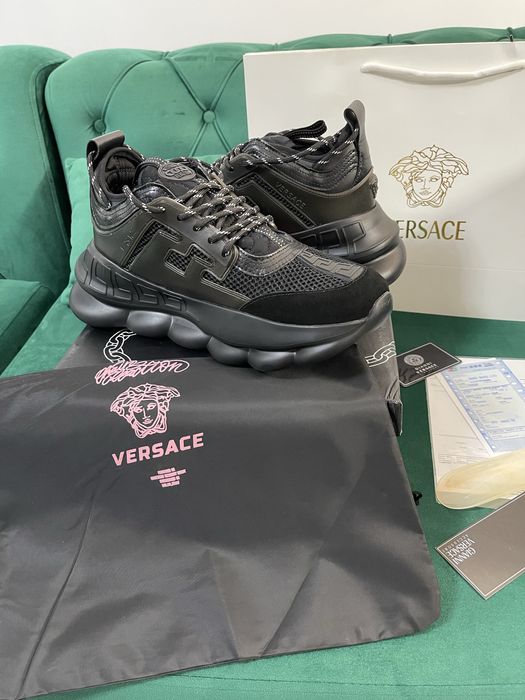 Adidasi Versace Chain Reaction piele naturala Full Box colectie noua