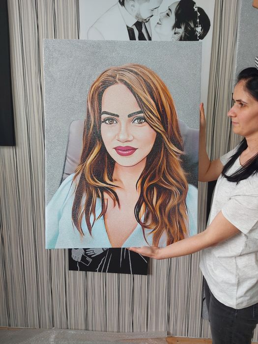 Tablouri canvas cu sclipici