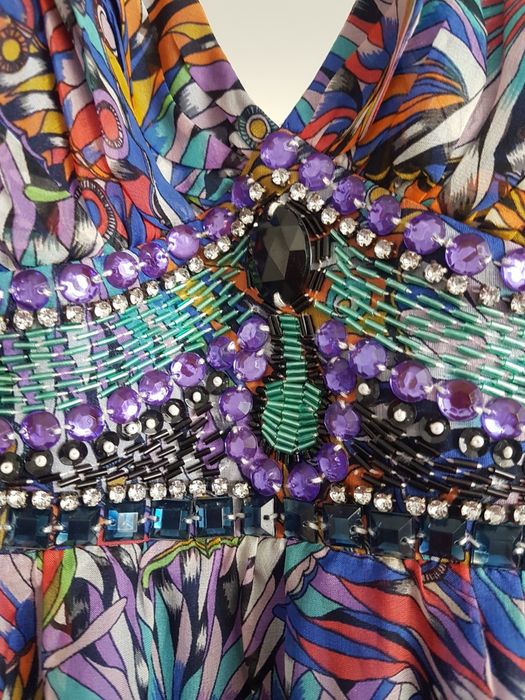 Вечернее шелковое платье