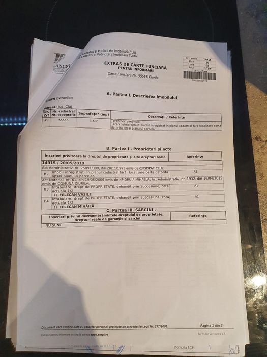 Vând teren sat Salicea 12km de cluj