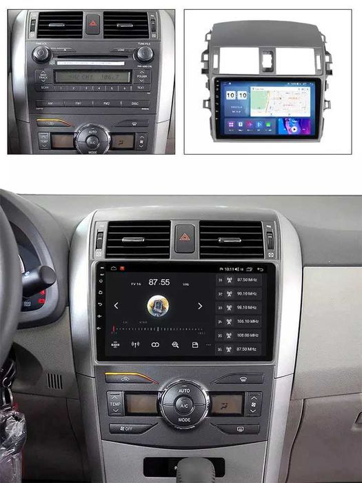 NAVIGATIE Android 14 Toyota corolla 2006-2013 1/8 Gb CarPlay + CAMERA
