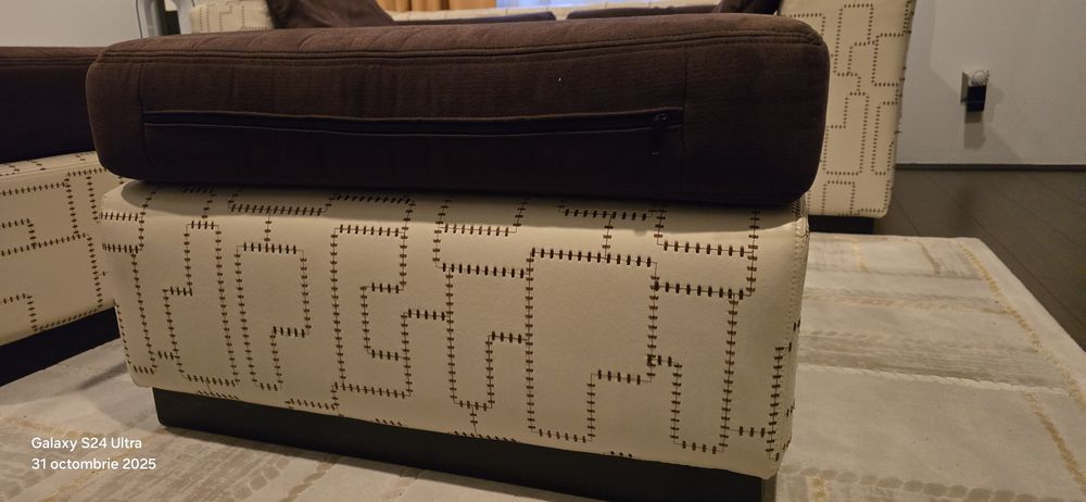 Vand canapea Mobexpert piele cu stofa