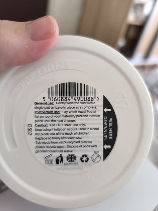 First Days Maternity - Witch Hazel Pads - Памучни тампони с Хамамелис за след раждане и хемороиди