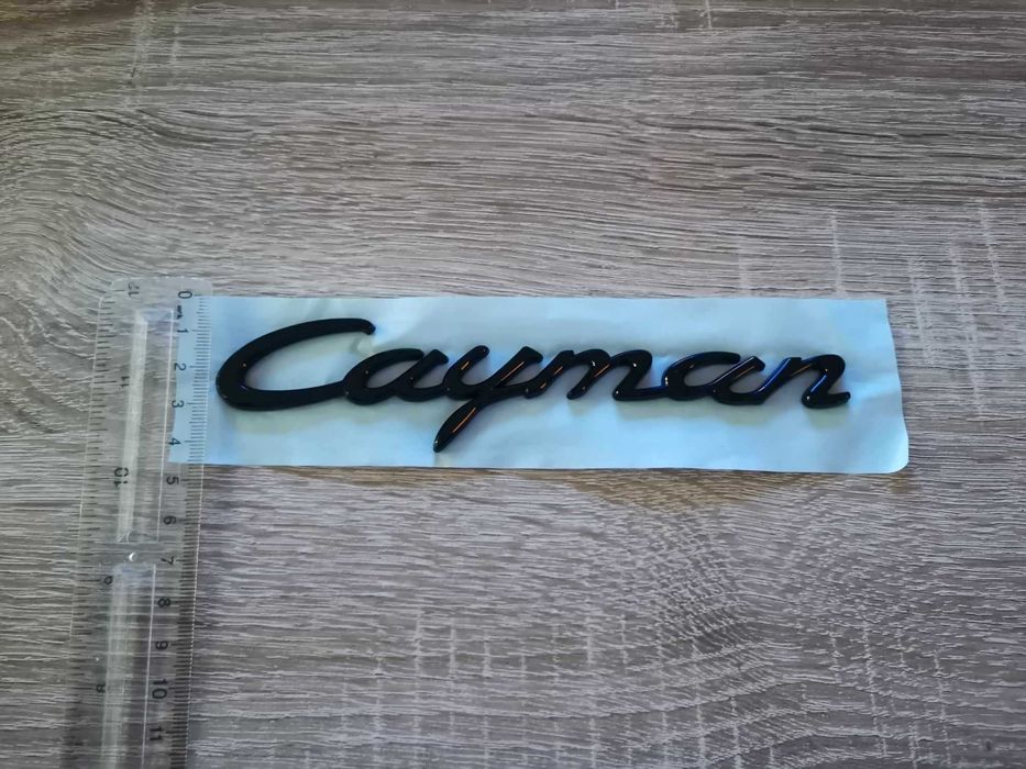 Порше Porsche Cayman черен гланц надпис емблема
