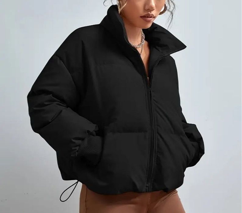 Новая куртка оверсайз бежевая и чёрная