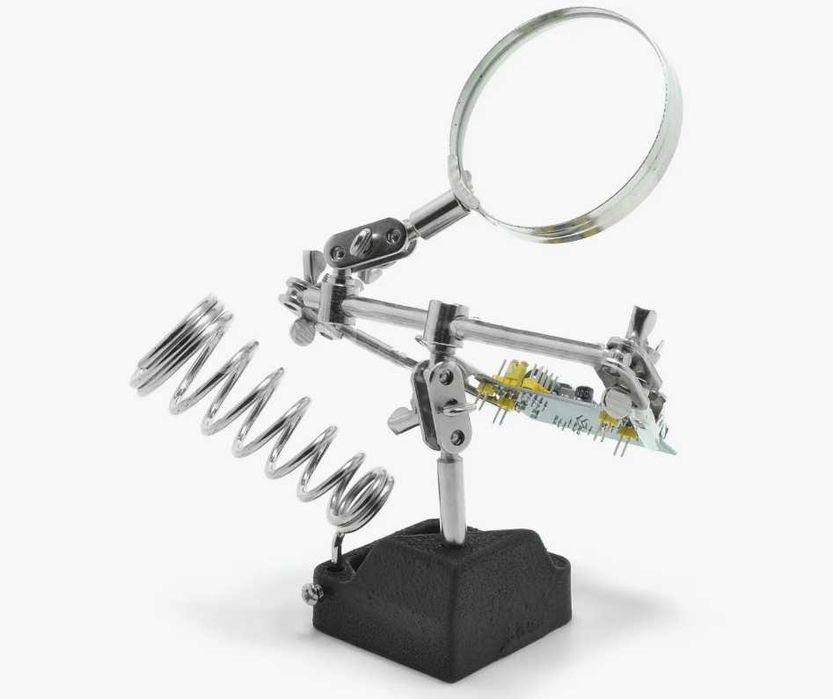 Держатель Лупа с наконечниками Третья рука металлическая Доставка