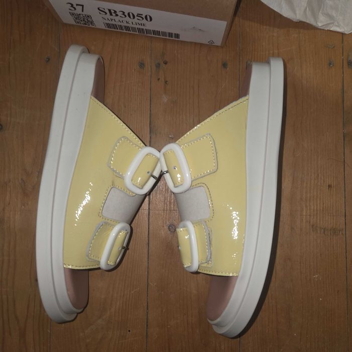 Slapi sandale noi din piele Rizzoli