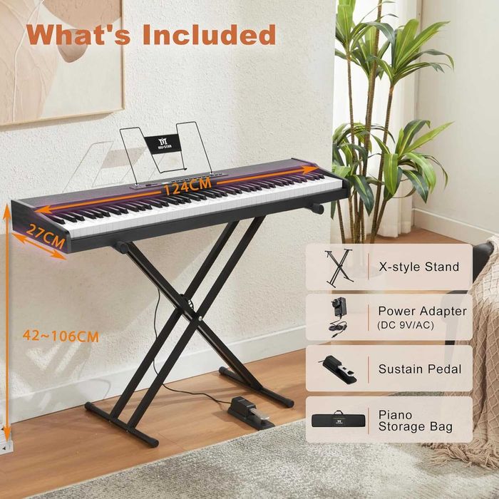 Pian digital Mustar Digital Piano 88 de clape (Weighted + Bluetooth)