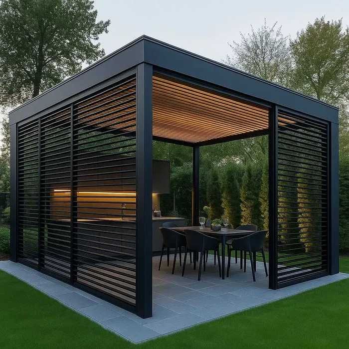 Incalzitoare pe peleti si glisiere aluminiu pentru terasa