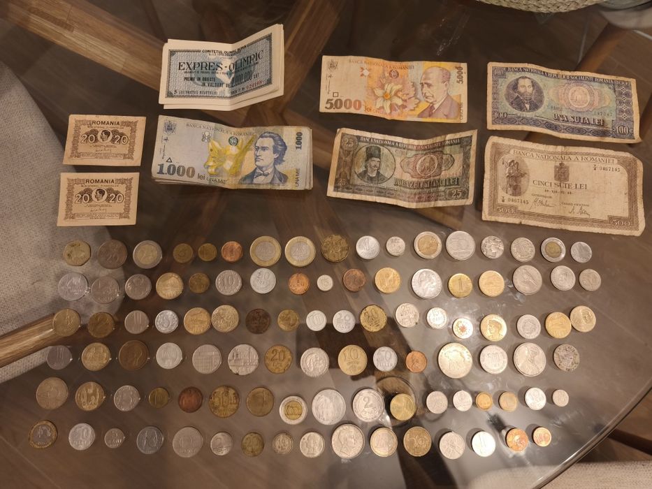 Vand colectia de monezi, bancnote vechi si bilete Olimpic rare