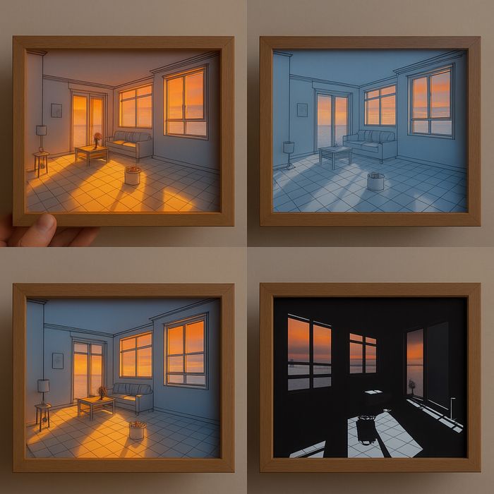 декор ночник в трех свечени