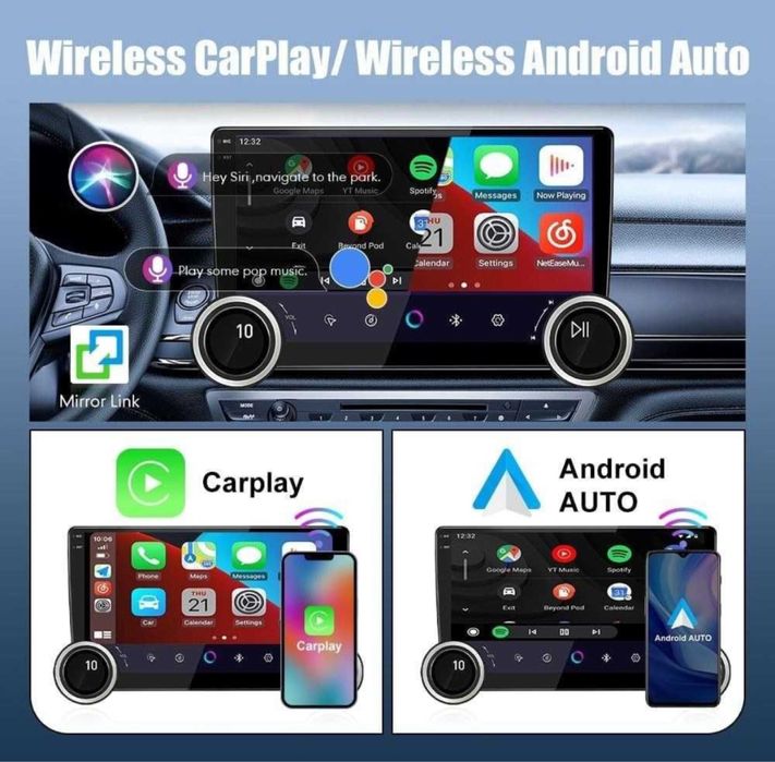4-64 Мултимедия 10.1" 2GB/64GB с Wireless CarPlay & Android Auto