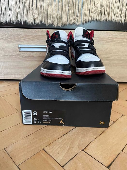 Jordan 1 Mid Gym Red Black White