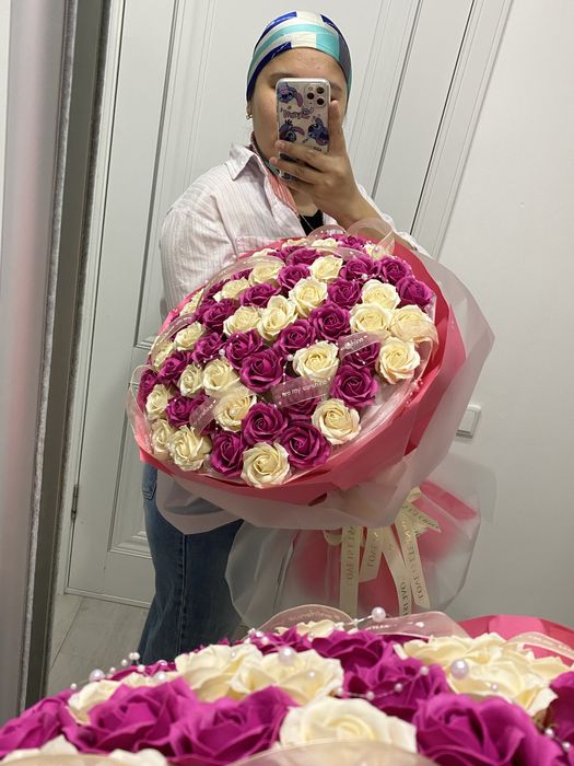 Мыльные букеты, сабынды гулдер