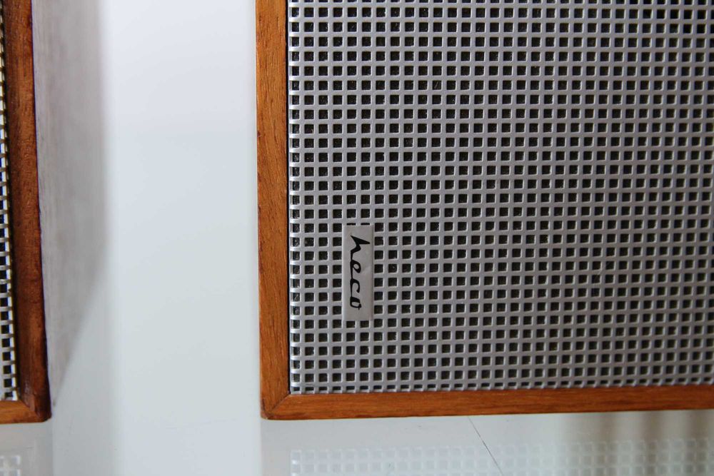 Boxe 2 cai Heco Sound-Master SM 535 cu furnir din lemn de nuc fabricate in Ianuarie 1973, 35 Wati 4-8 Ohmi