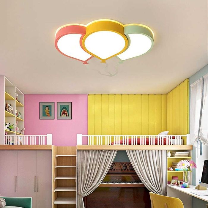 LED ЛЕД детски полилей лампа димируемо дистанционно балон, анимационен