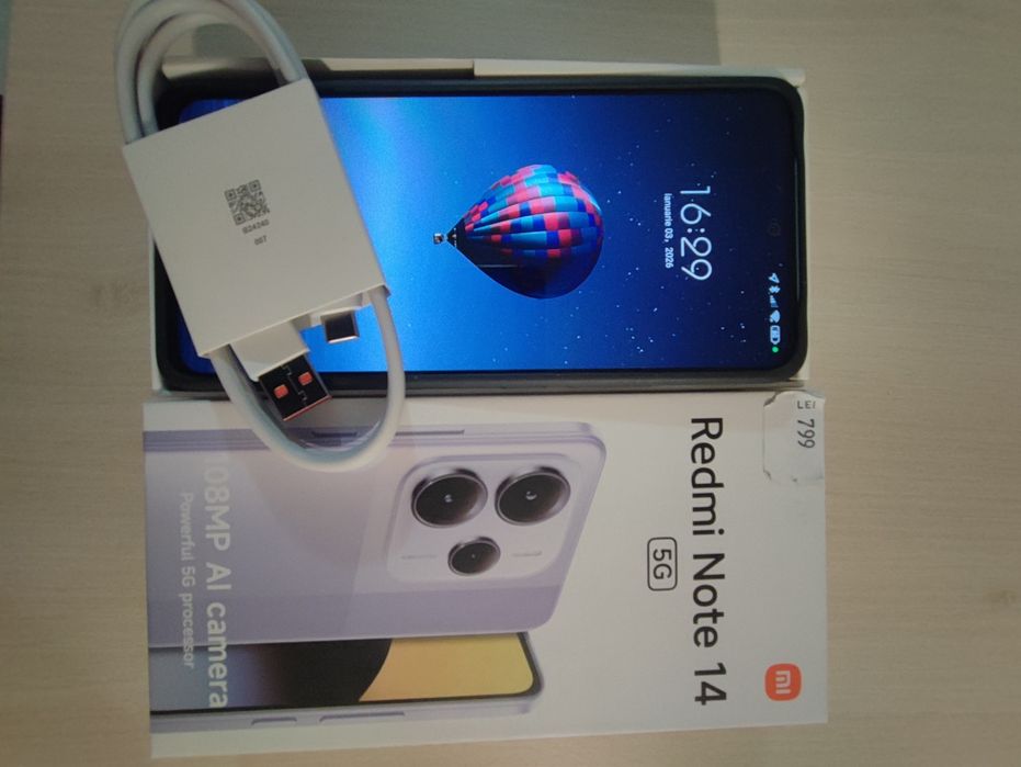 XIAOMI Redmi Note 14 5G / Garanție 18luni / 8Gb RAM / 256Gb Memorie /