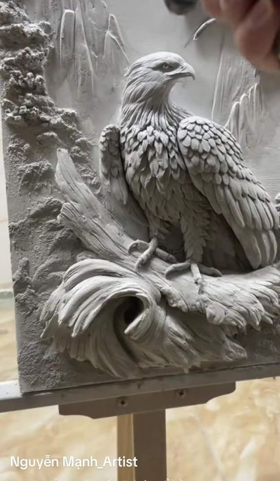 Барельеф гипс арт бетон