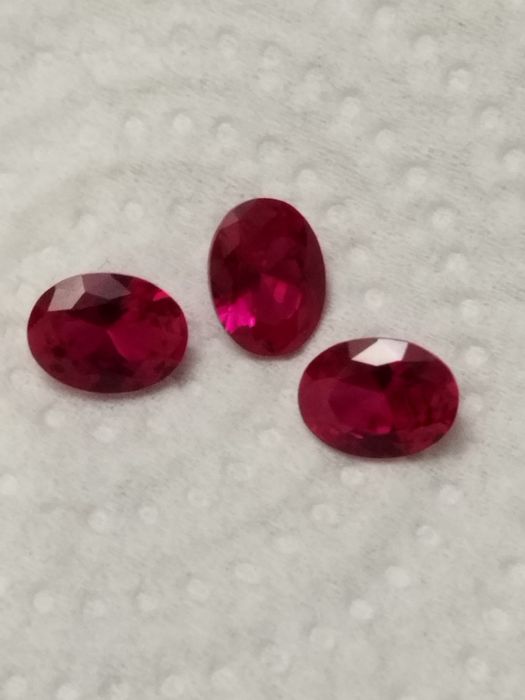 Сет Рубини 3 бр за  бижута