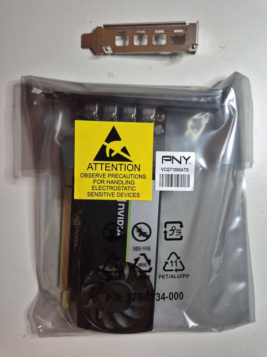PNY nVidia Quadro T1000 4GB 128-bit GDDR6 PCIe x16 4xminiDP sigilata