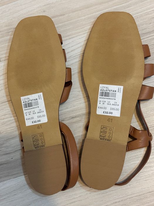 Дамски сандали естествена кожа на Topshop