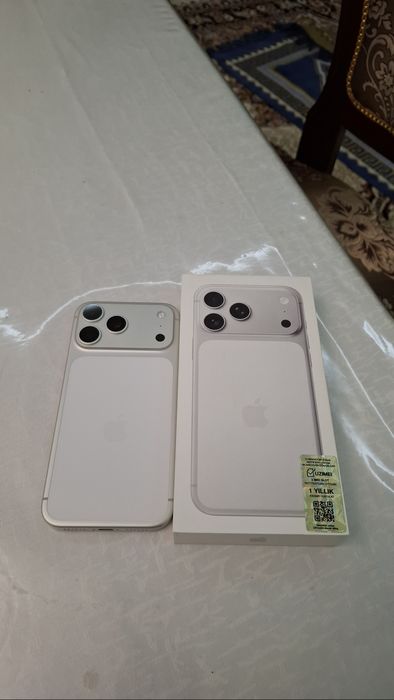 Iphone 17 pro max Silver ideal 100% batareya 95 sikl