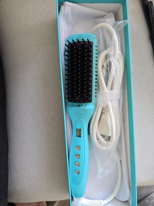 Perie electrica Moroccanoil Smooth Style Ceramic Heated Brush, fixa, c