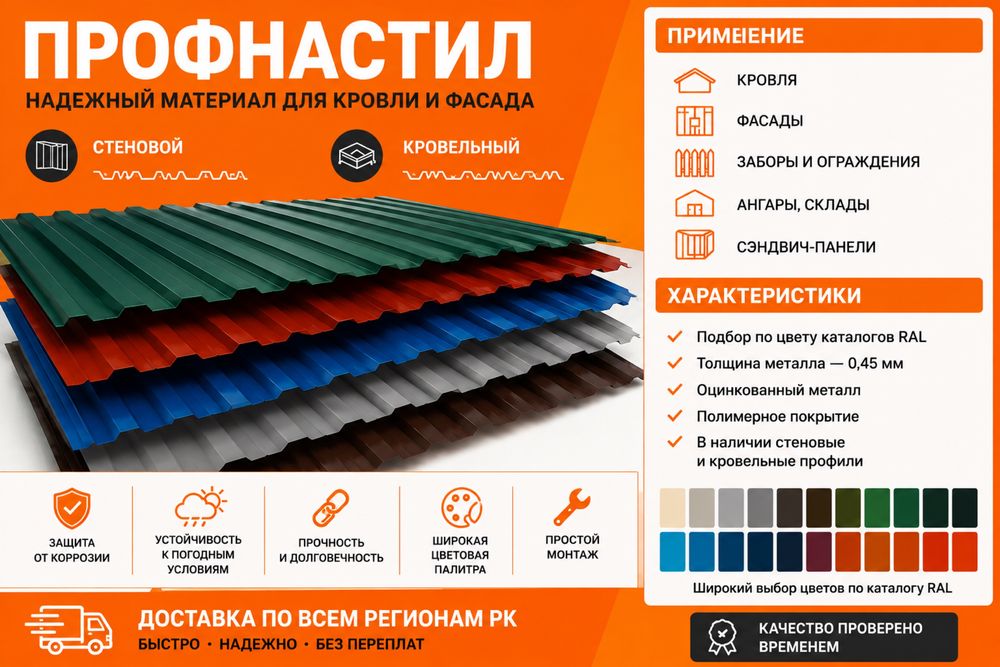 Профнастил Стеновой и кровельный