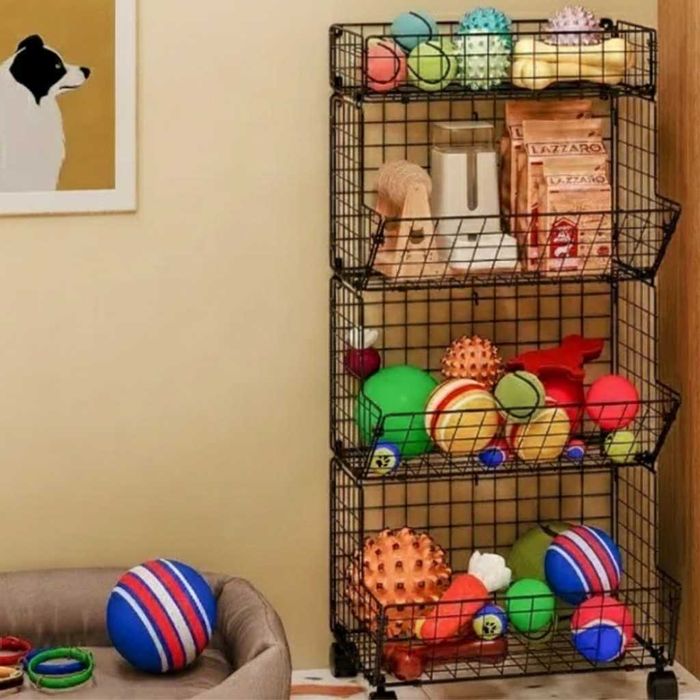 Стелаж на колелца с 3 нива