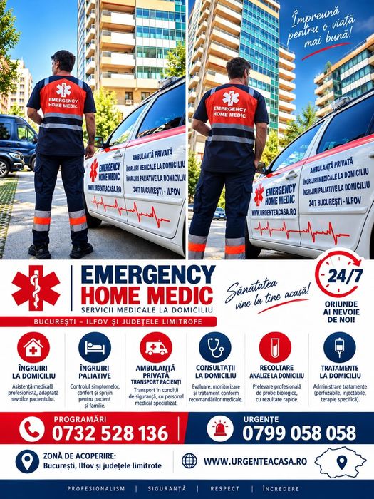 Îngrijiri Medicale la Domiciliu 24/7 – Consultații, Perfuzii, Paliative | București Ilfov