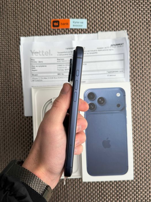 НОВ! 36М ГАР! 512gb! iphone 17Pro max Лизинг от 51€/мес deep blue син