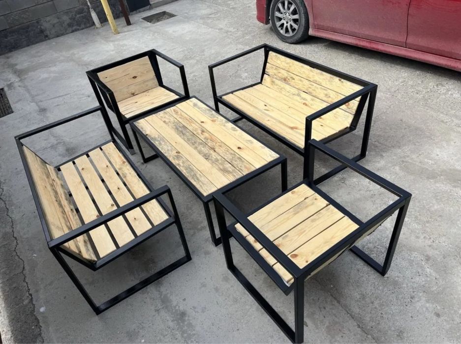 Тапчан лофт стол и стуля навесы