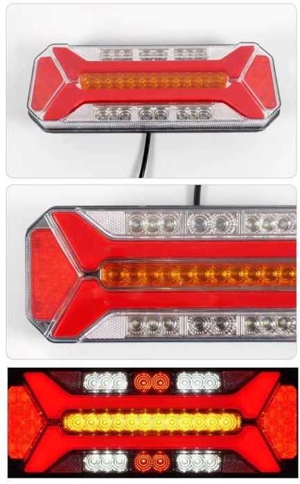 Комплект 2 броя LED неонови стопове 5 функции с динамичен мигач 12-24V