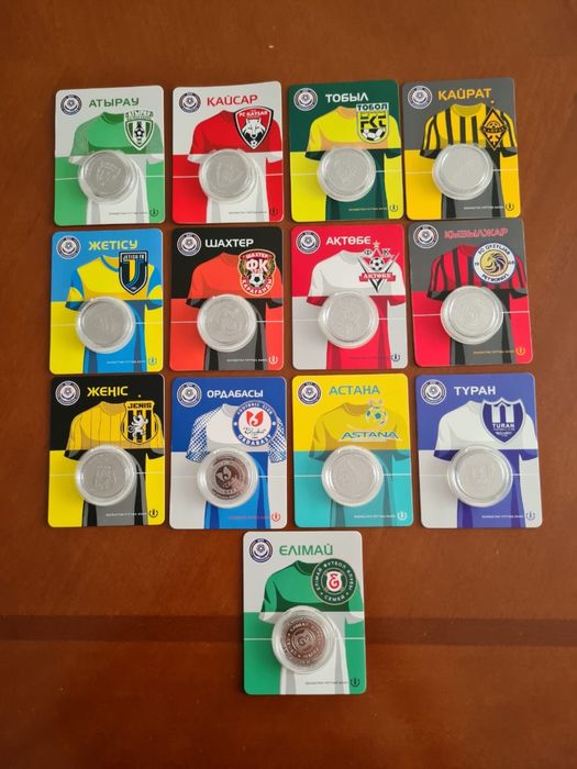 Монеты футбольных клубов Казахстана