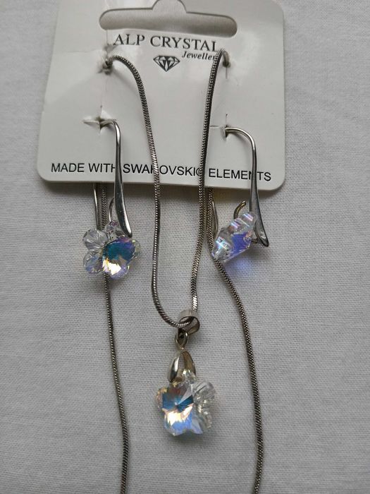 Колие с обици Swarovski