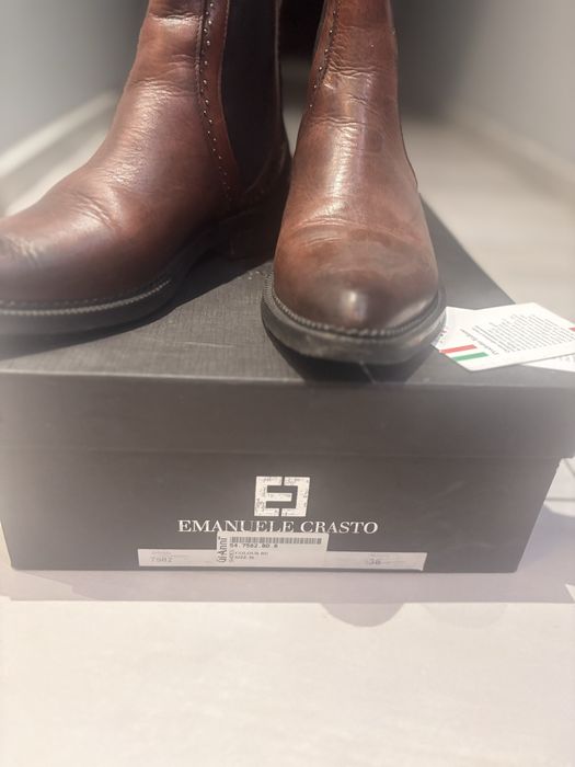 Италиански Боти тип челси естествена кожа