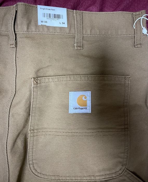 Carhart single knee pants 33/34