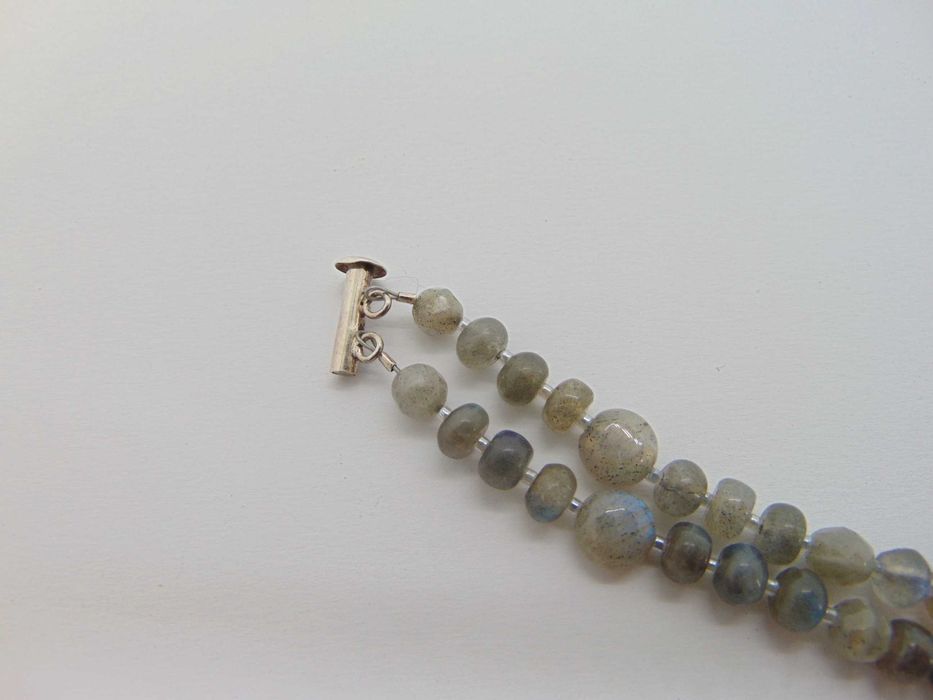 Bratara din labradorit si cheita din argint