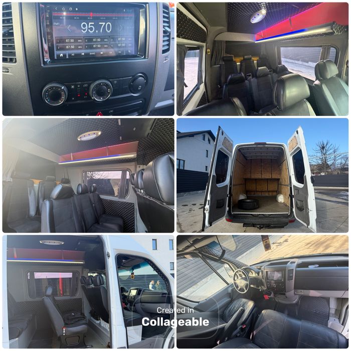 Mercedes Sprinter 319CDi -3.0d-Euro5-190cp-XXL-9 LOCURI-Variante Auto!