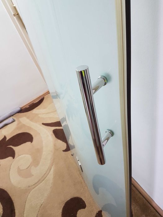 Pereti cabina de dus pentru colt, 90x90 cm, sticla mata 6 mm, ca noua