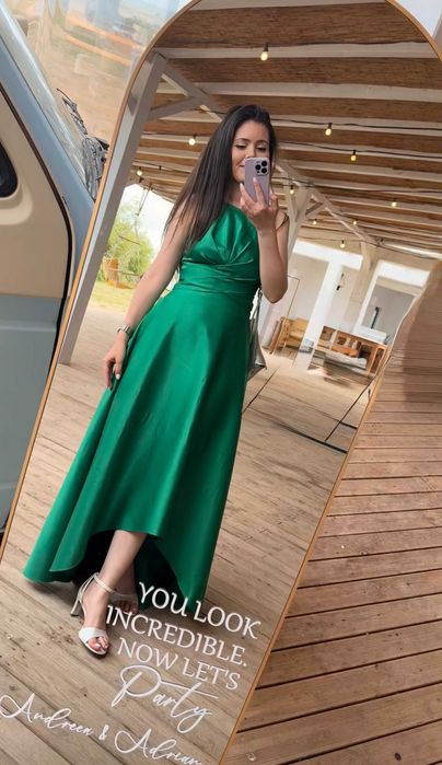 Rochie Badgley Mischka – verde smarald, mărimea S-M