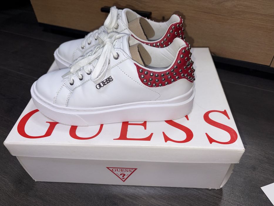 Оригинални дамски кецове GUESS от естествена кожа, №36, с кутия