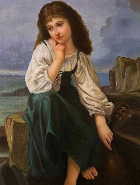 "ICONICA" SUPERB! Tablou VECHI, ulei/carton. semnat. 70x60cm cu rama.