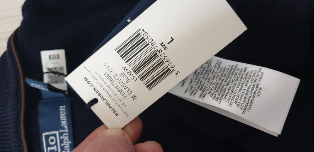 POLO Ralph Lauren Cardigan Merino Knitted Half Zip L НОВО! ОРИГИНАЛ!