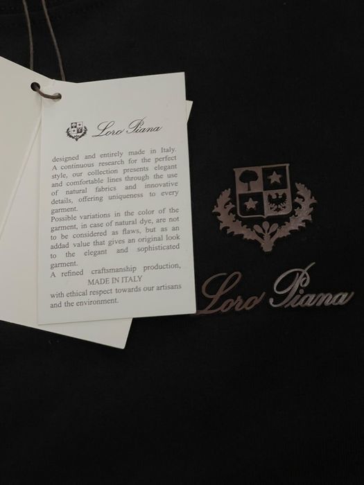 Tricou Loro Piana negru – Made in Italy – nou cu etichetă
