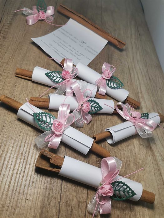 Ръчно изработени покани за погача, кръщене, рожден ден