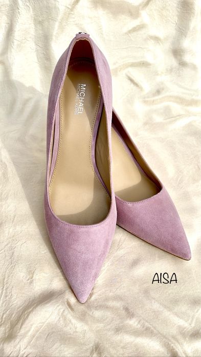 MICHAEL Kors Pantofi roz din piele de căprioară cu toc, 39