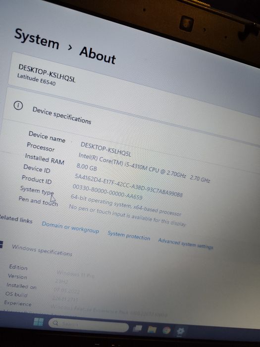 Laptop Dell Latitude, i5, 8GB RAM, SSD