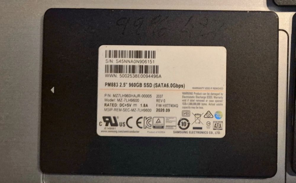 Ssd Samsung PM893 Enterprise 960GB