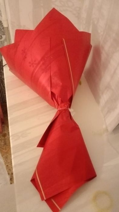 Букет из атласных лент 50шт роза